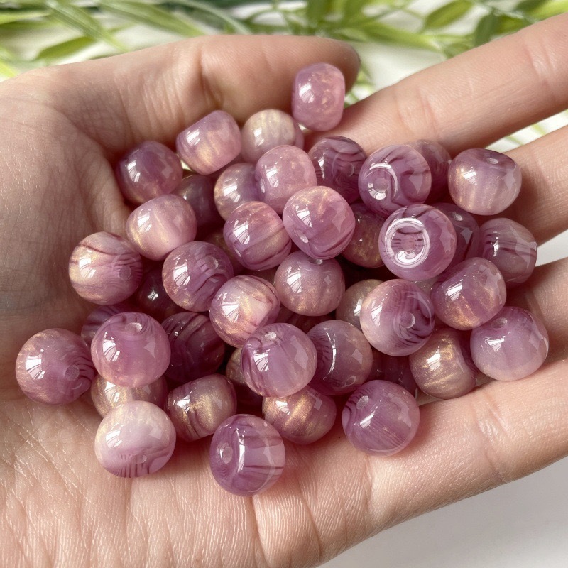 11*8 jelly-colored gilded resin apple beads, round beads, loose beads, string-beads, latched beads, diy handmade jewelry bracelet accessories pic 6