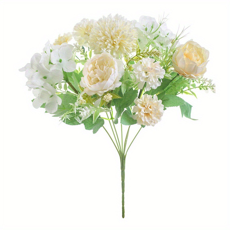 7叉组合花 仿真花小把束绢花绣球花组合绢花手捧花束家居装饰批发详情10
