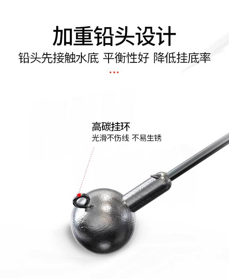 亿战狮防挂底加强铅头钩路亚根钓钩微物钓鲈鱼翘嘴鳜鱼跟钓千头钩详情7