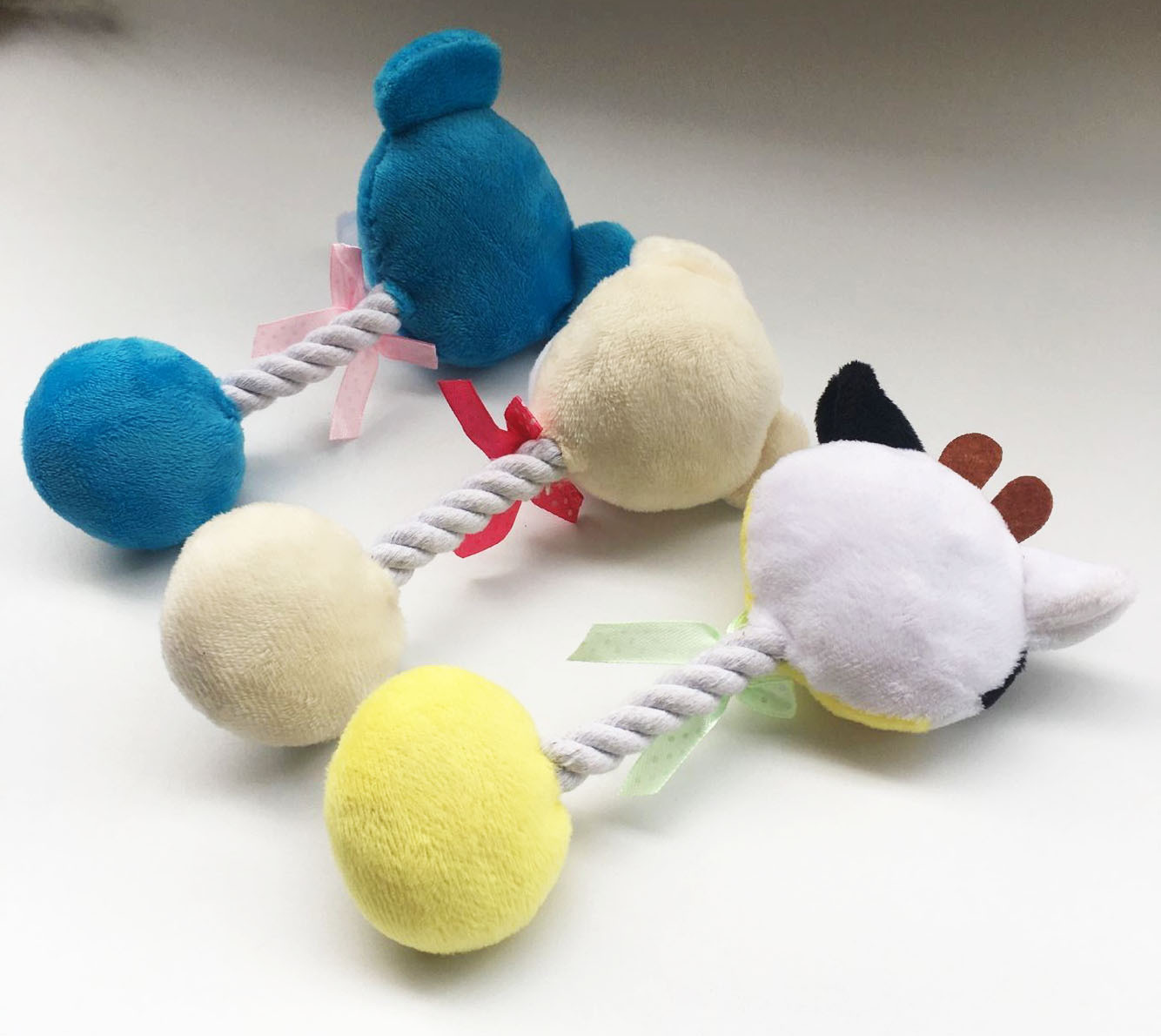 Cat and dog teething, teeth cleaning, plush sound-making toys with cotton ropes, bull and bear combination cloth toys, pet dog supplies pic 6