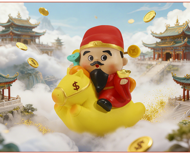 马上有财神盲盒 办公室桌面装饰创意摆件卡通萌趣树脂工艺品盲盒详情14