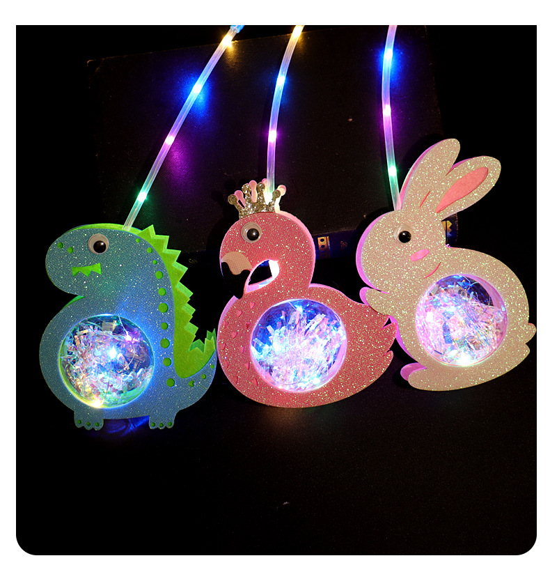 Portable starry sky ball lantern, led illuminated toy, cartoon rabbit, tiger, bouncy ball, night market street stall, Internet celebrity bestseller pic 14