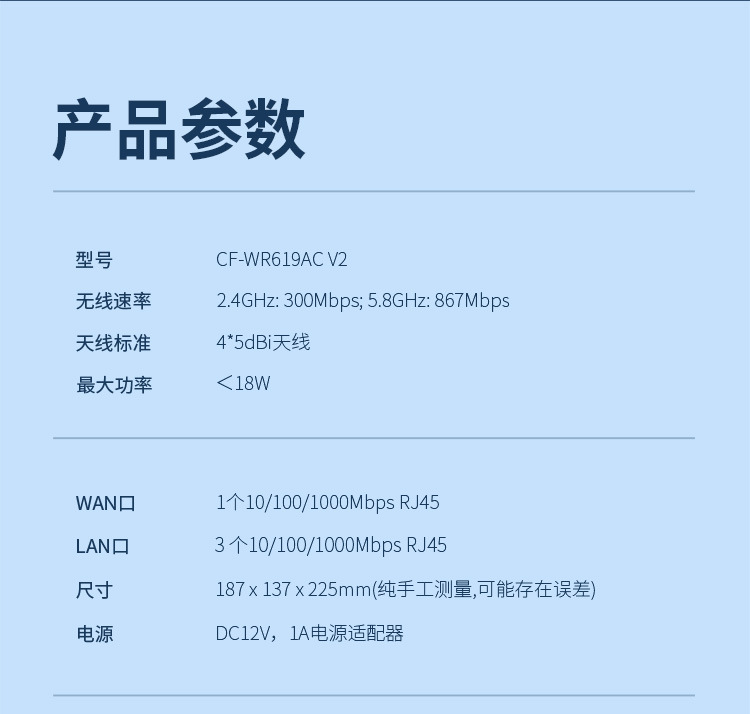 COMFASTWR619ACv2无线路由千兆5G双频1200M家用路由器WiFi路由器详情16