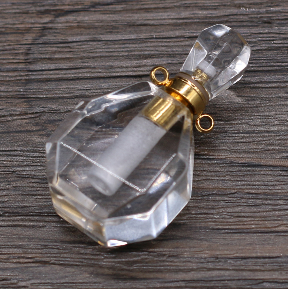 Exquisite natural semi-precious stone perfume bottles, white crystal, various shapes, DIY accessories, fashionable and exquisite wholesale production pic 93
