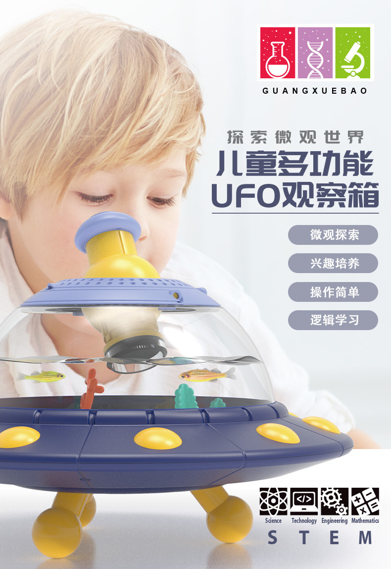 批发多功能放大镜小动物生物观察器儿童科学探索教具幼儿园实验详情19