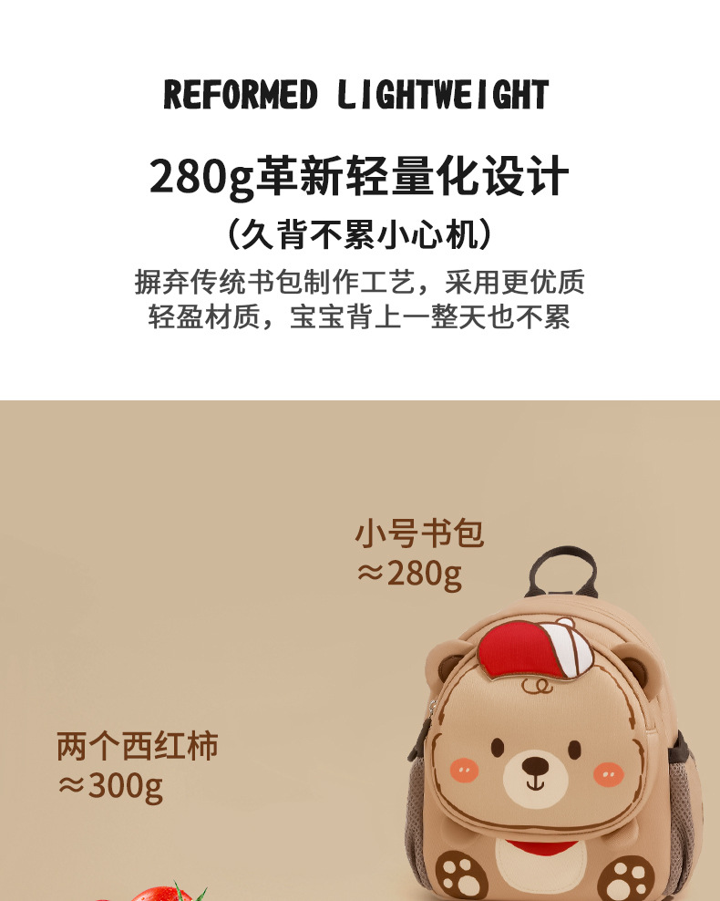 小虫家2024新款儿童幼儿园书包女孩男宝宝1-3-6岁小黄鸭双肩背包详情17
