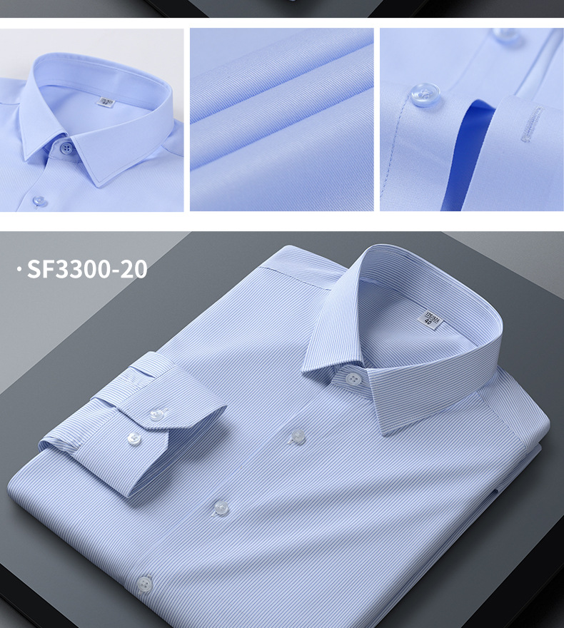 【三防黑科技】衬衫男长袖商务正装工装职业装免烫抗皱功能性衬衣 pic 17