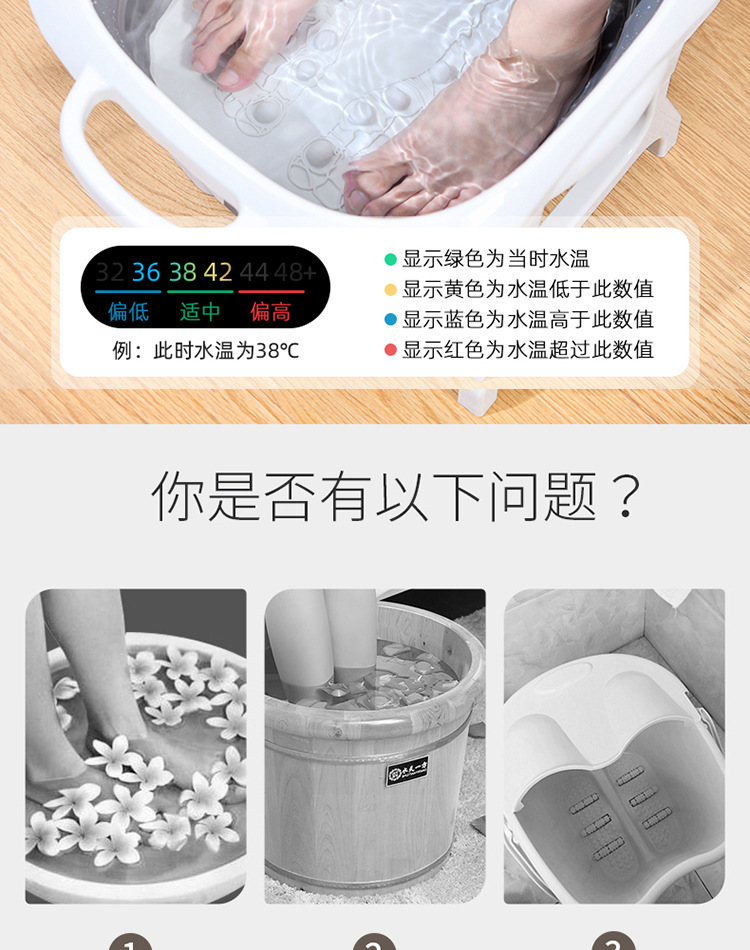 sp sauce foldable foot bath tub, home massage foot basin, constant-temperature foot bath basin, portable wonder pic 18
