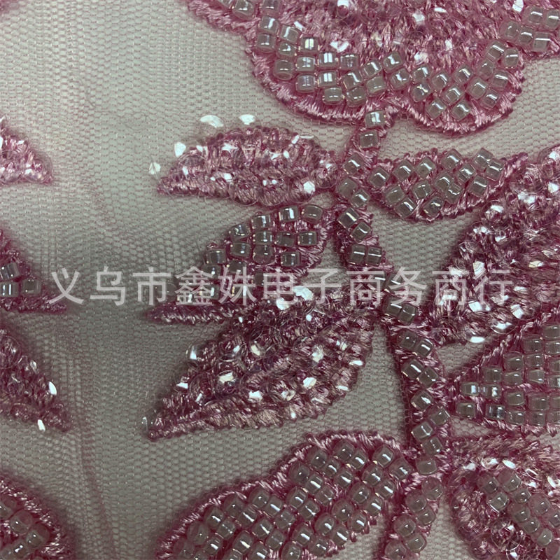 花朵网纱布贴绣珠补丁婚纱礼服装饰辅料DIY详情13