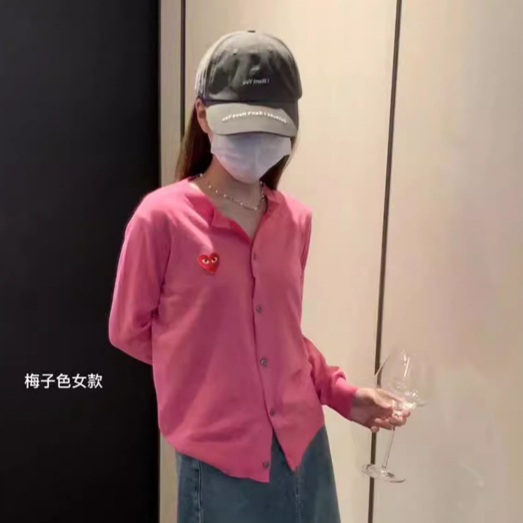 日系爱心羊毛针织衫女play开衫长袖男情侣亲子装川久同款外套保玲详情8