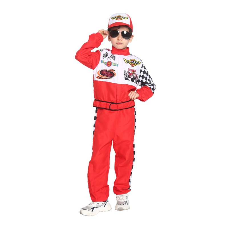 儿童赛车服装男童cosplay幼儿园表演服装小赛车手衣服套装B-0306详情3