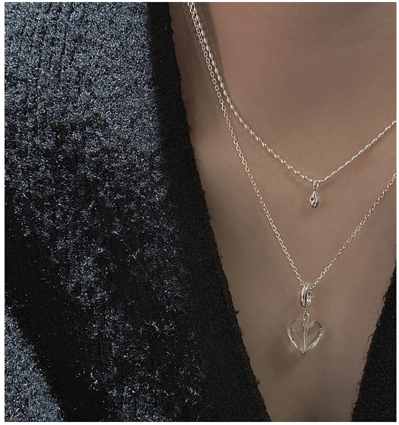 S925 sterling silver Korean version, with a niche design sense and retro cut surface, is a Korean style fashion accessory wholesale pic 6