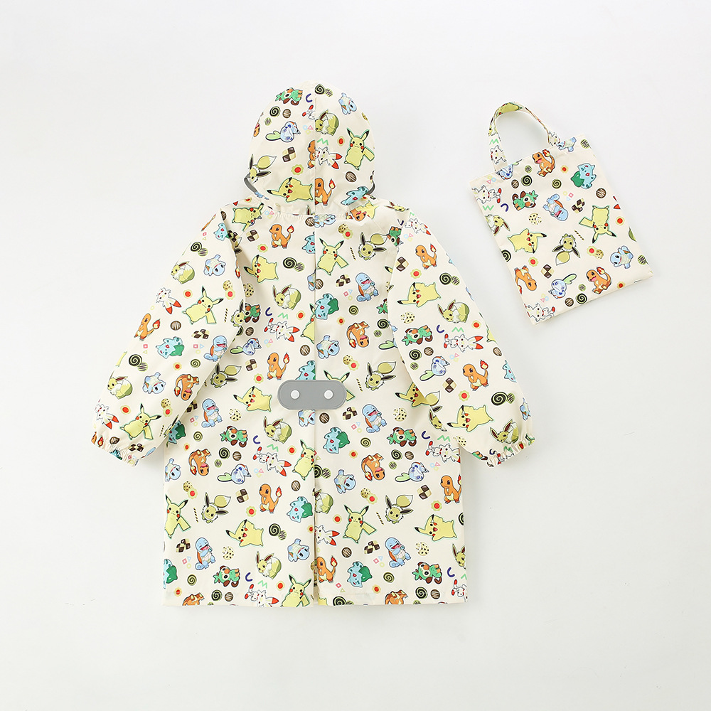 高品质库洛萌奥特儿童雨衣长款书包位大帽檐雨衣中小童雨披强防水详情45