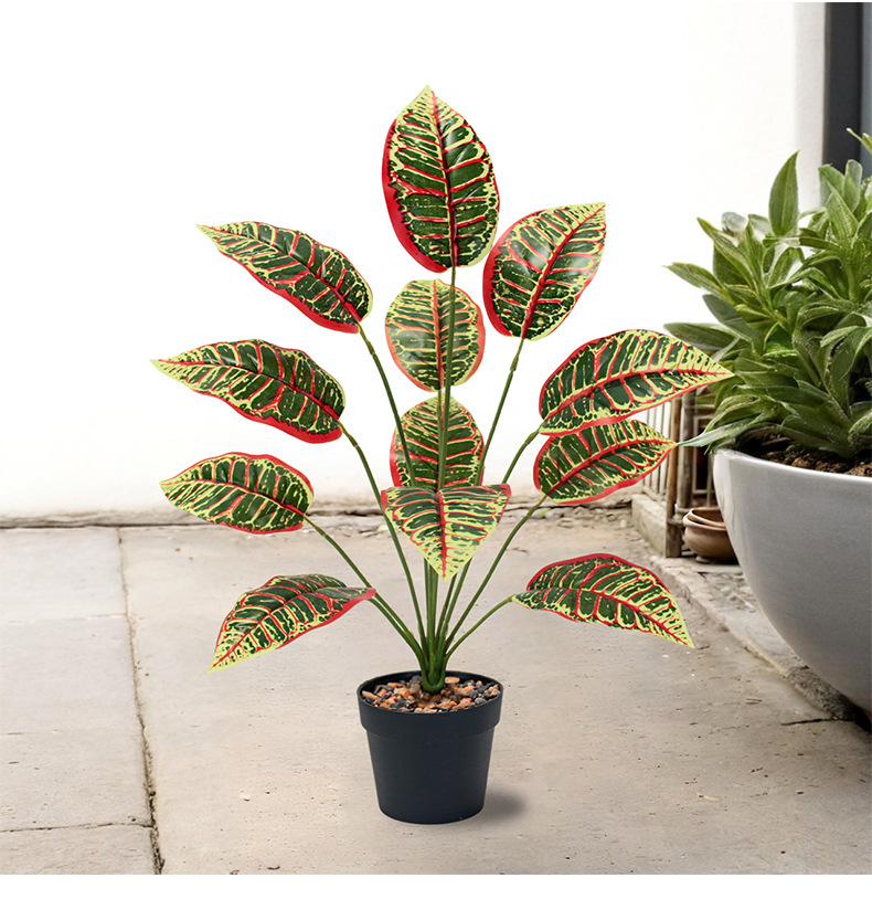 Artificial green plants, small color-changing wood, European-style interior decoration, outdoor garden, wedding arrangement, PVC plastic, artificial plants pic 7