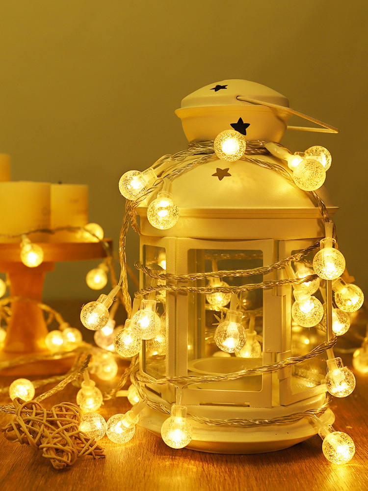 太阳能灯串户外露营帐篷氛围装饰圆球星星灯带庭院花园彩灯小夜灯详情16