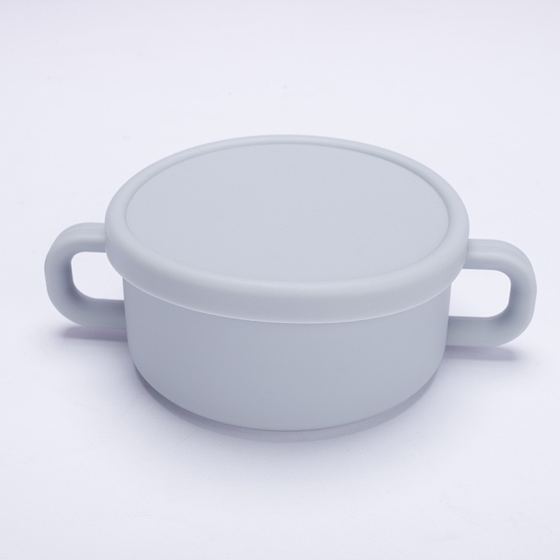 婴童 跨境宝宝硅胶餐具/防摔食品级/耐高温辅食碗/喂养餐具带盖批发详情9