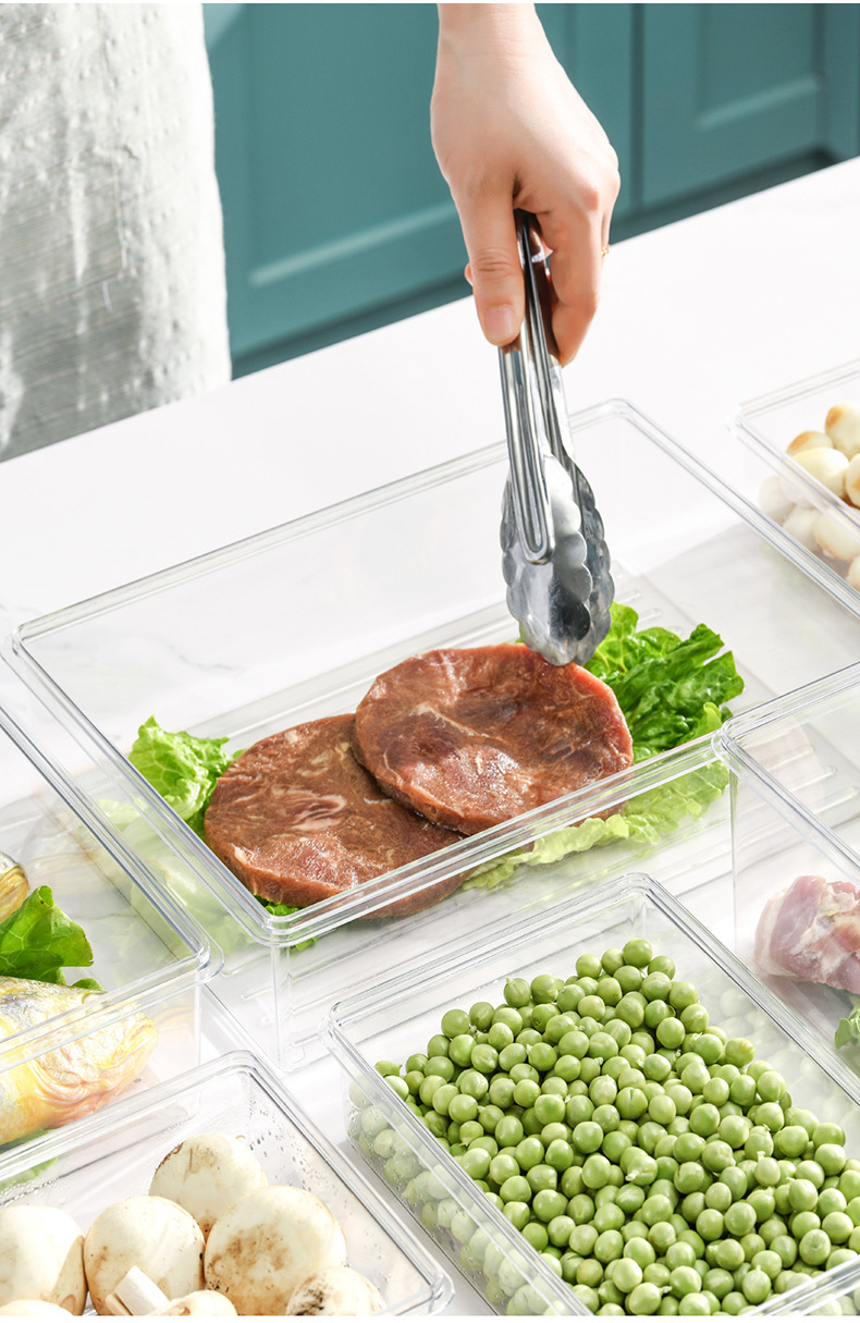 冰箱收纳盒冰箱保鲜盒批发冰箱抽屉侧门收纳盒带盖子冰箱储物盒详情24