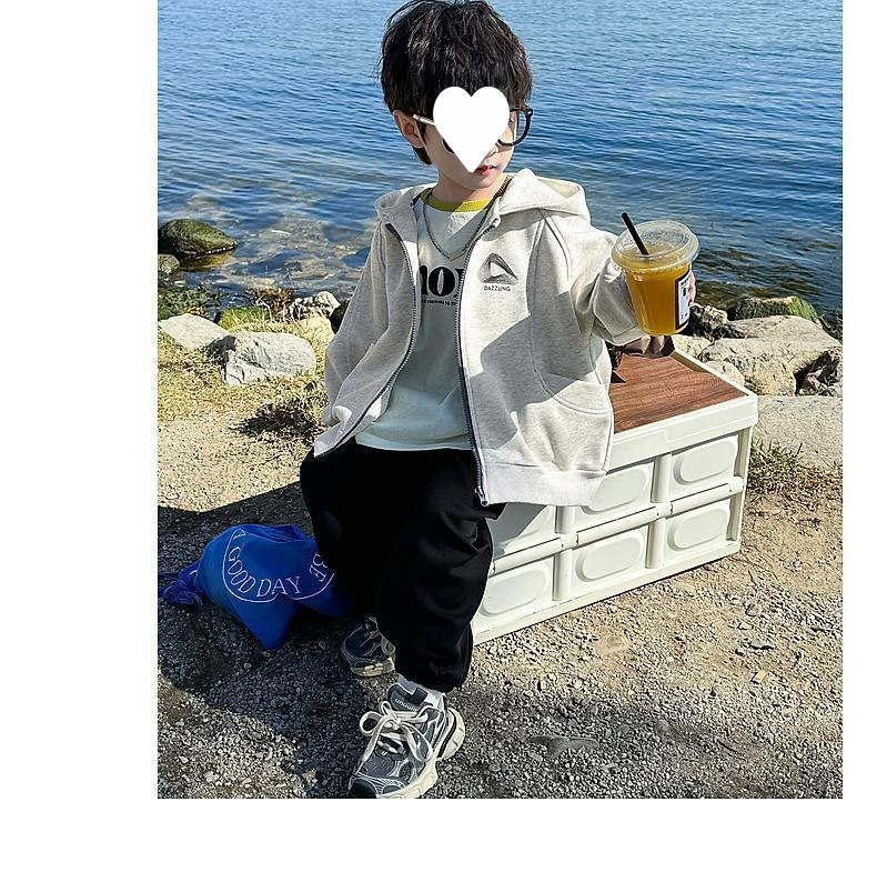 男童外套春装2024新款儿童春秋款连帽卫衣开衫休闲上衣男孩洋气潮详情5