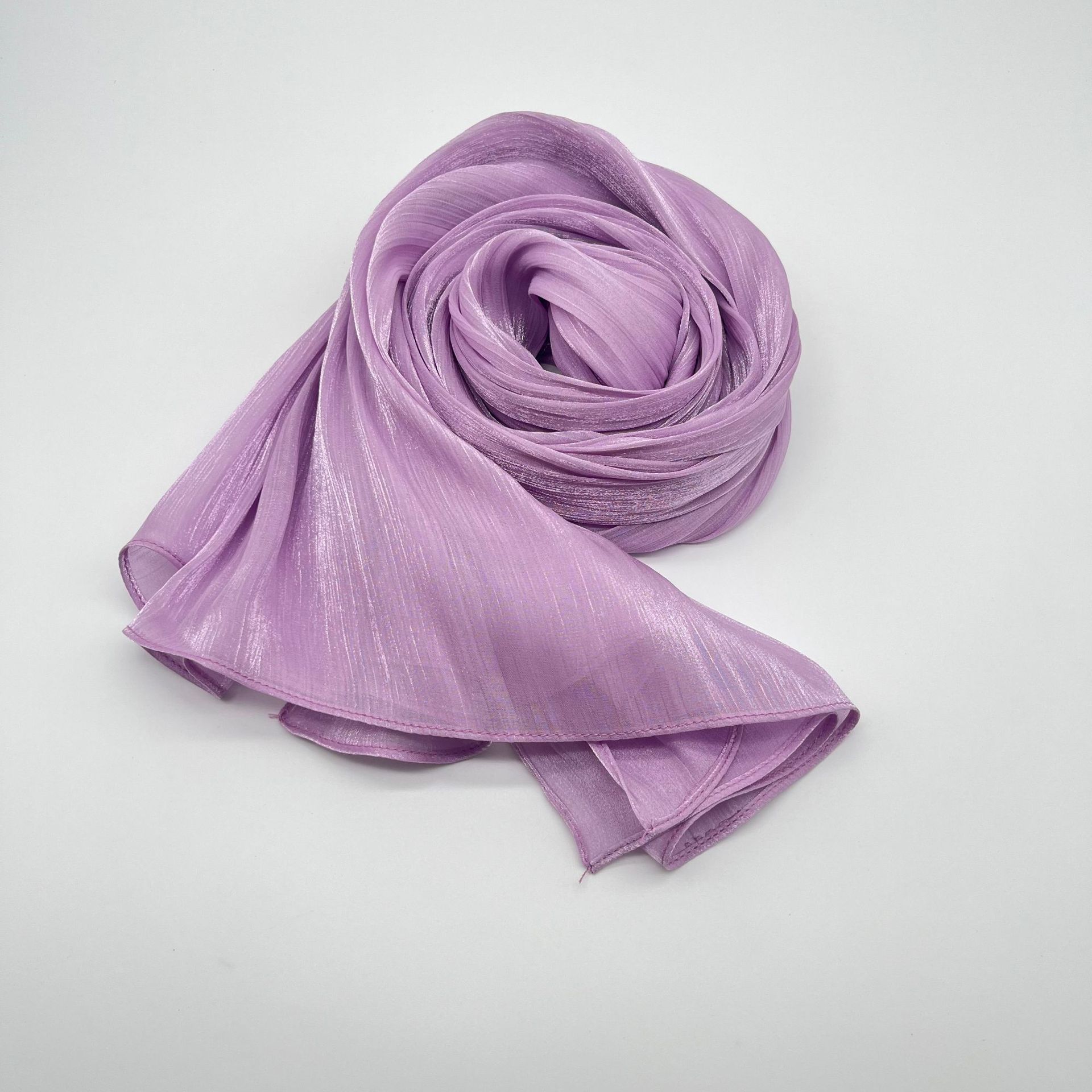 New cross-border shiny silk long scarf Shimmer Hijab Thin spring and summer silk scarf, gauze scarf, Malay headscarf pic 8