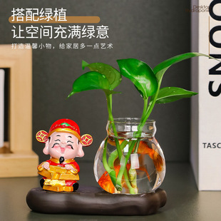 新款桌面水培摆件装饰品办公桌创意家居北欧水养绿植花瓶容器底座详情9