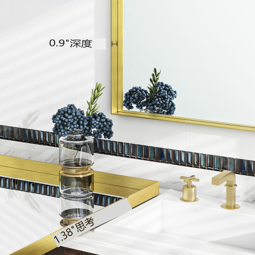 全身镜厂家轻奢风不锈钢钛金穿衣镜家用超白镜显高服装店显瘦镜子详情5