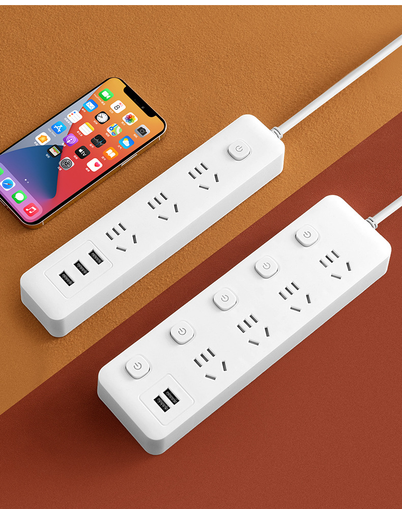 Smart power strip, long cable, multi-hole power strip socket with USB, multi-functional power strip for home and office use pic 18