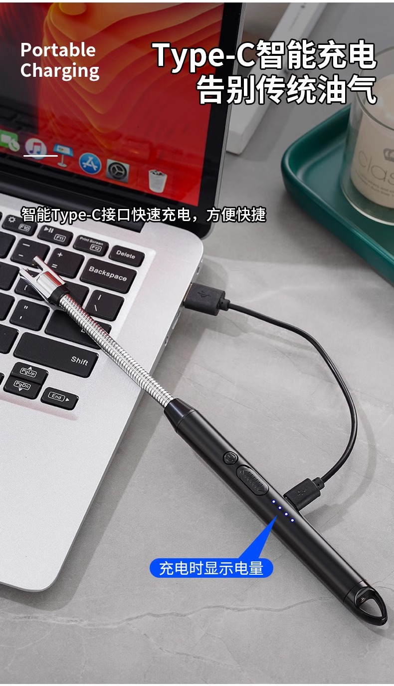 煤气灶脉冲点火器电子枪燃气灶打火机长手柄充电炮仗烟花鞭炮神器详情8