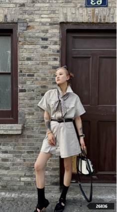 时尚套装女2026夏季新款洋气收腰显瘦百搭裙子详情2
