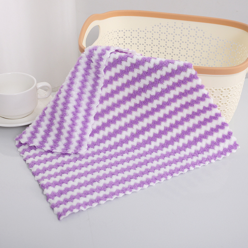 珊瑚绒毛巾方巾30.30打卡方巾一卡五条方巾厨房抹布多功能清洁布详情11