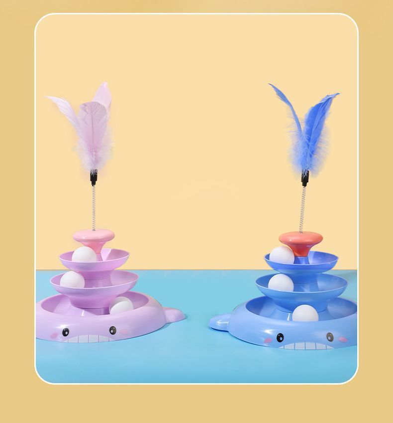 猫玩具自嗨解闷猫转盘玩具球逗猫棒猫咪解闷自动逗猫玩具宠物用品详情9