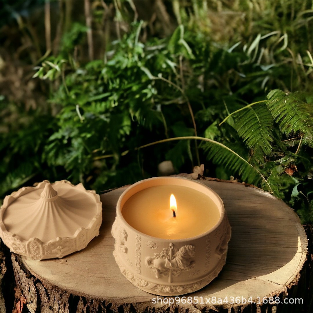 Carousel plant soybean wax essential oil wax scented candles, decorative items, gift boxes, wedding gifts, souvenirs, presents pic 5