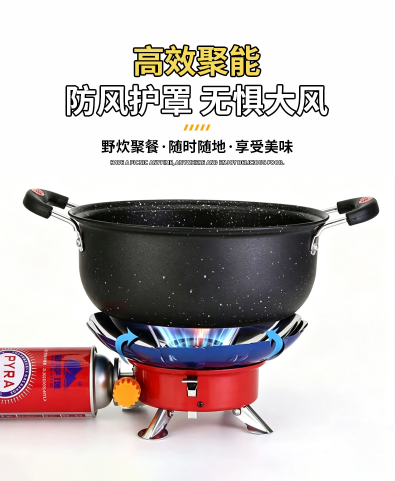 迷你烧烤炉 户外便携式折叠小方炉 野炊气罐炉野营卡式炉厂家批发详情9
