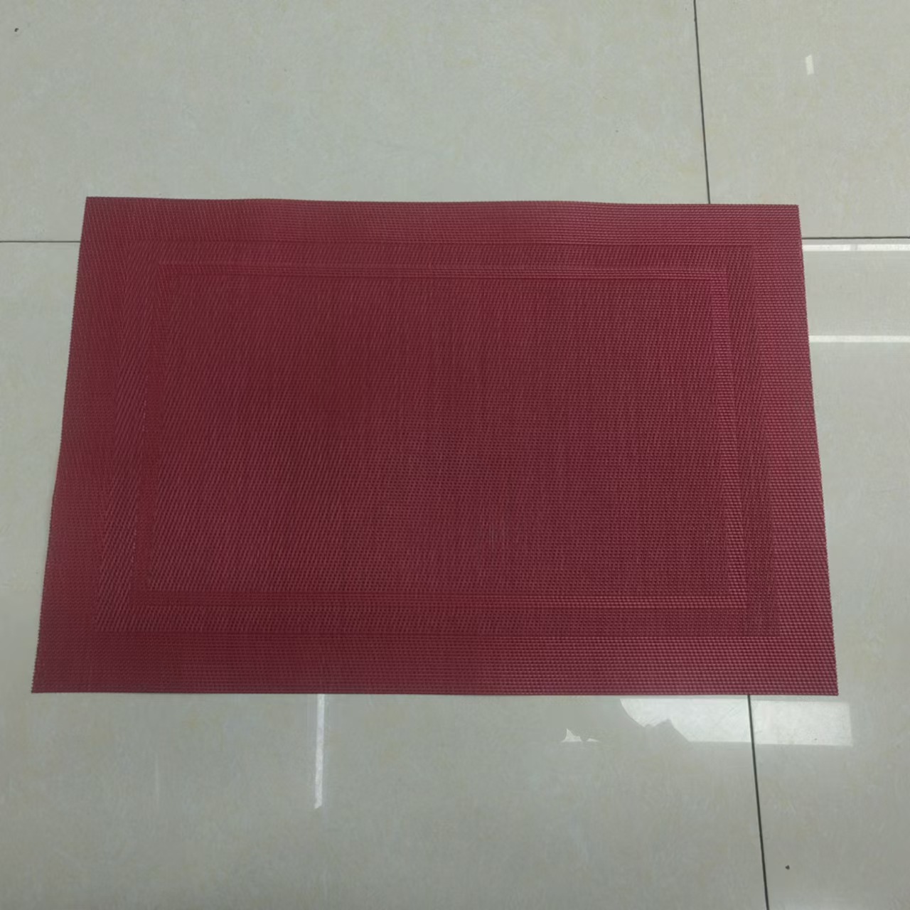 跨境特斯林欧式现代简约对角西餐垫pvc编织单双框桌巾餐桌垫餐垫详情8