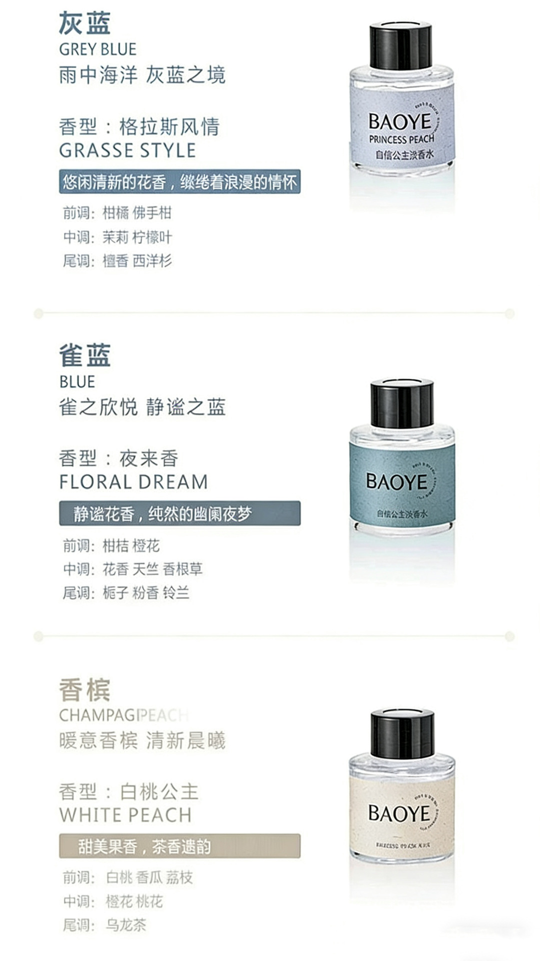 BAOYE高级感车载香薰无火熏香汽车内香水高档香氛除臭去味空气清详情8