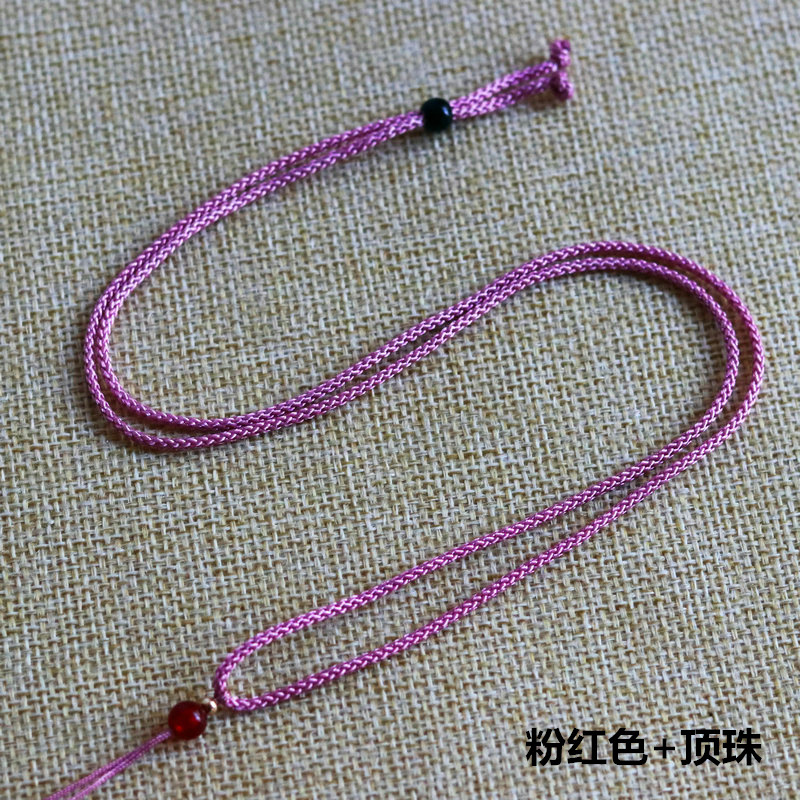 吊坠绳可调节细绳吊坠挂绳玉绳手工编织水晶挂件朱砂饰品挂绳批发详情11