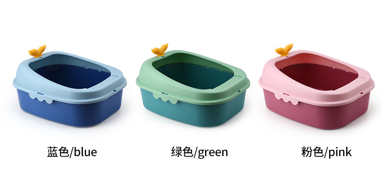 The cat bed and litter box can be used all year round. The semi-enclosed pet cat litter box is fully enclosed to prevent splashing. The high-sided cat toilet is suitable for cats pic 10