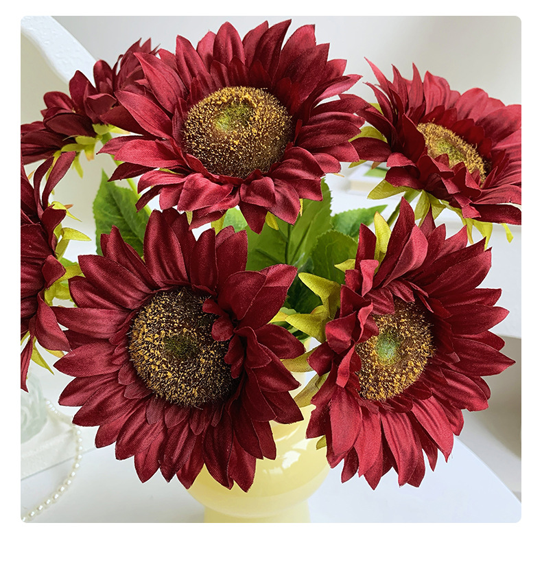 向日葵仿真花假花摆设客厅家居餐桌装饰摆件干花塑料花束插花花艺详情16