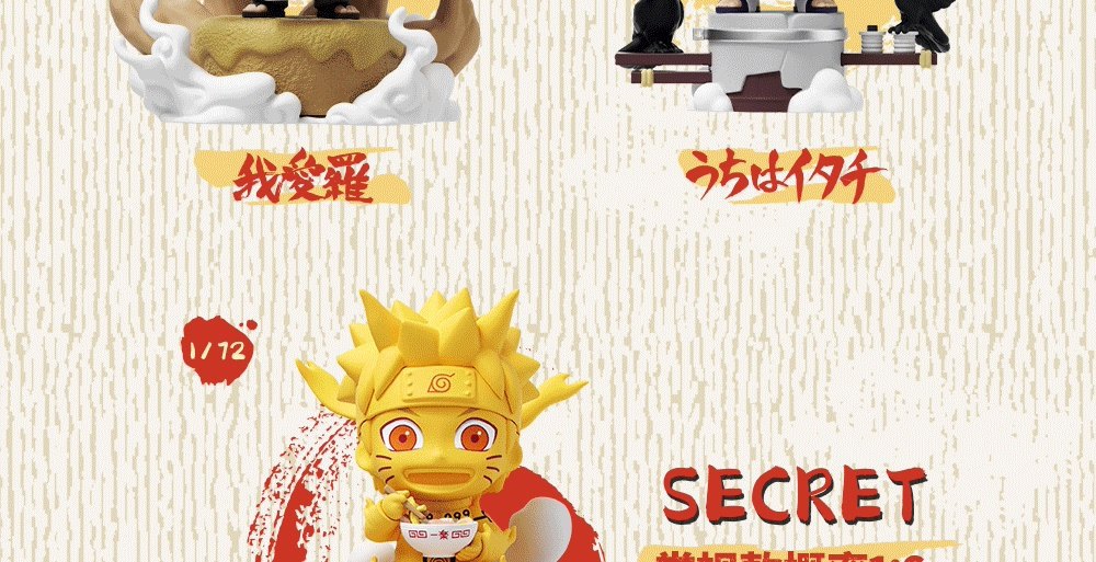 The official Naruto Shippuden Ichigura Ramen theme series blind box Naruto Sasuke Kakashi peripheral toys pic 3
