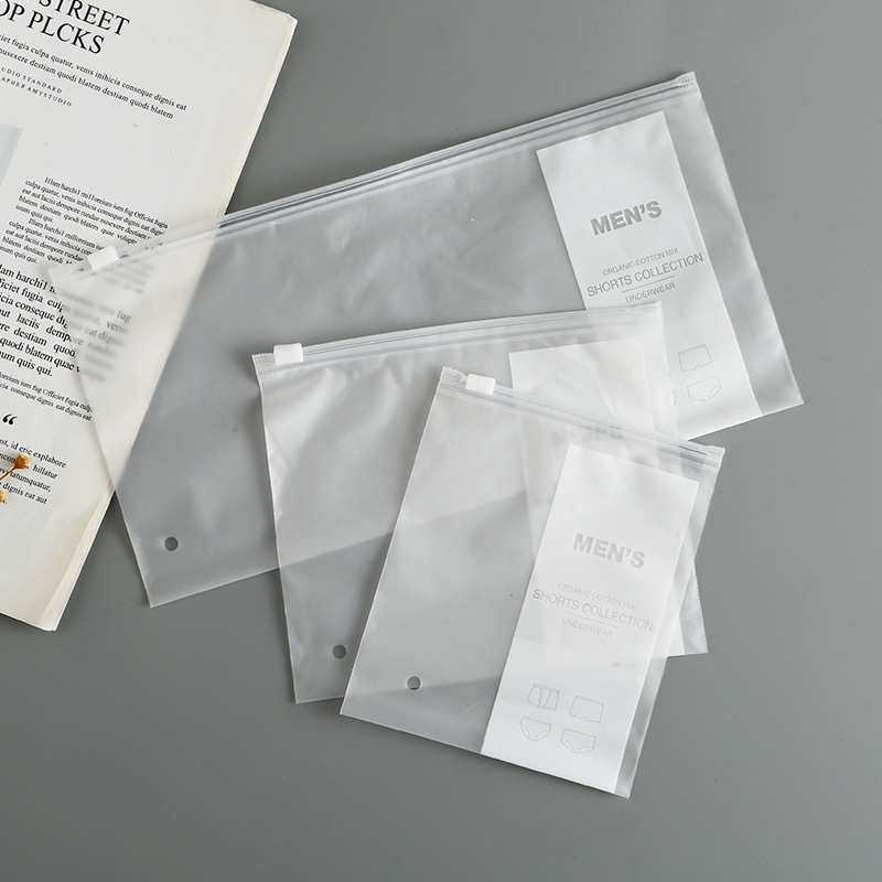 Wholesale of in-stock eva frosted self-sealing bags, transparent sealed zipper bags, clothing and underwear packaging bags, sealing and bone pulling bags pic 16