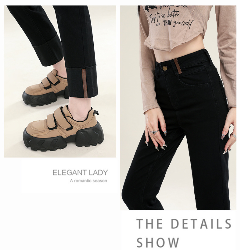 水泥灰卷边烟管牛仔裤女夏季2024新款高腰小个子九分法棍直筒裤子详情19