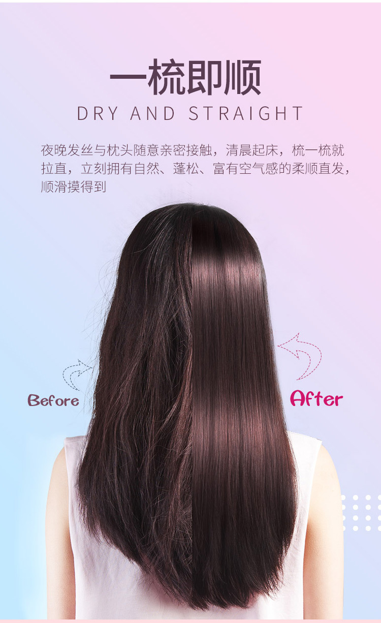 【 In Stock 】 Cross-border automatic curling comb, wave curls, large curls, hot air comb, three-in-one high wind force, fluffy and blowing comb pic 2