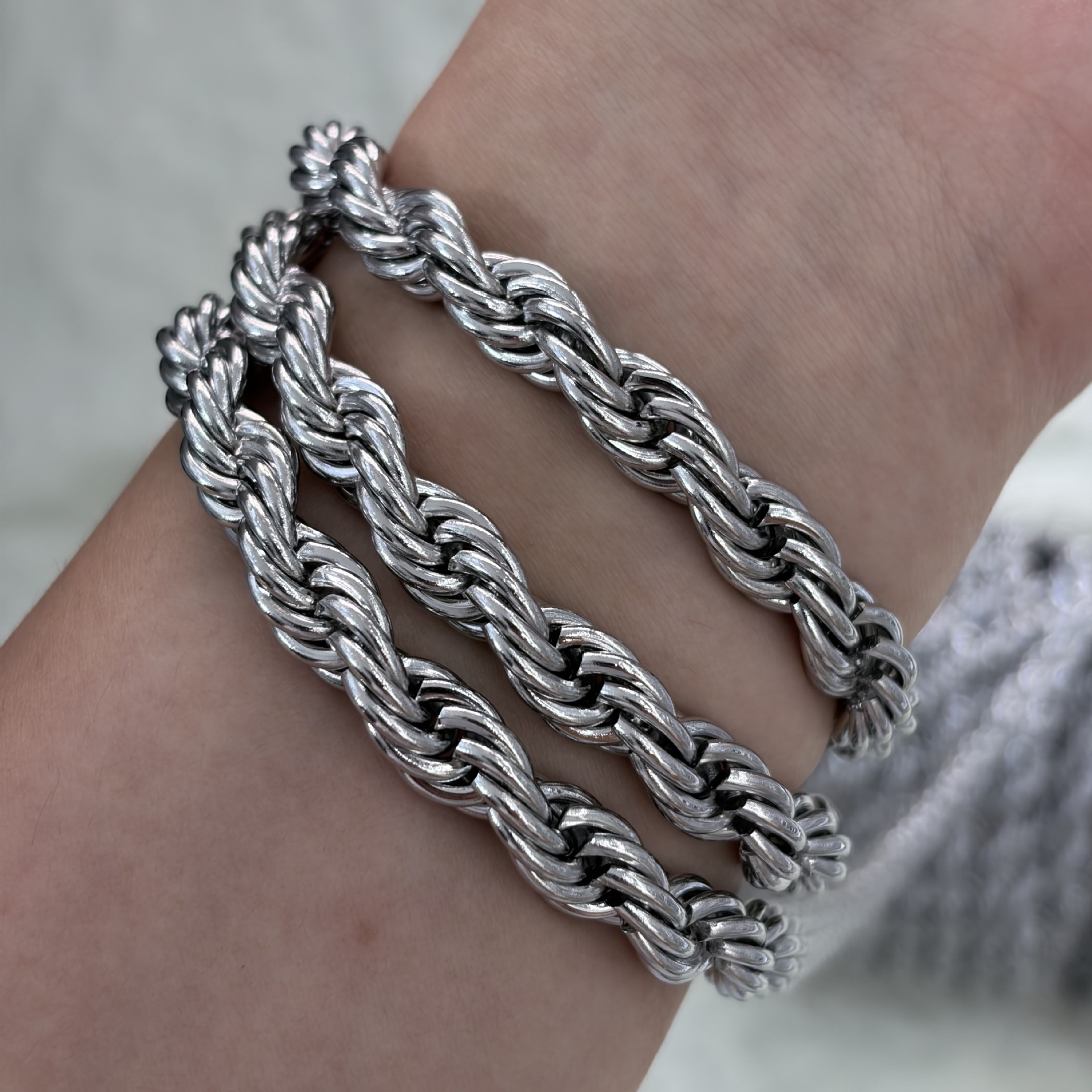 Metal twist chains, stainless steel twisted ropes, twist chains, jewelry accessories, bracelets, necklaces, semi-finished chains, multiple specifications pic 10