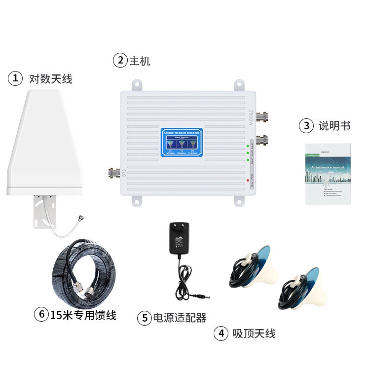 新款三频主机GSM-DCS-3G手机信号放大器增强三网4G通话上网接收器详情2