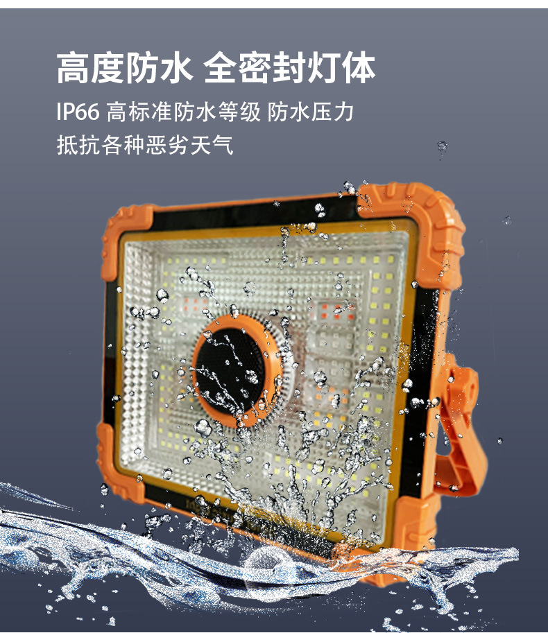 跨境太阳能蓝牙音箱大音量充电灯泡节能夜市地摊灯户外露营照明灯详情5