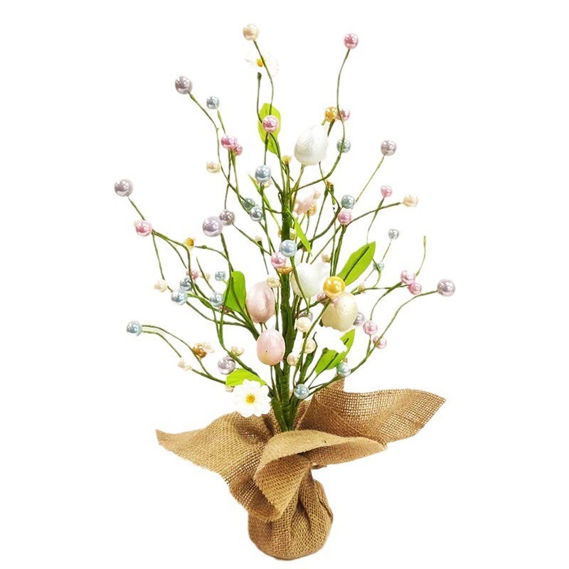 跨境45CM复活节装饰品复活节彩蛋花环藤圈挂件  春季家居门窗藤条详情6