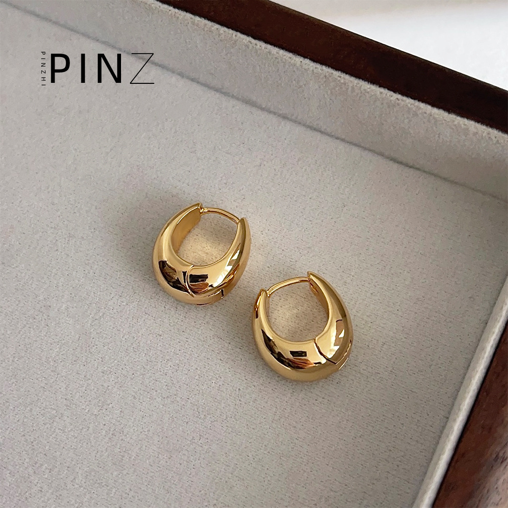 【 Upgraded Version 】 18K real gold plated, thickened, high-end, French light luxury style ear buckles, gold-plated texture earrings for women pic 21