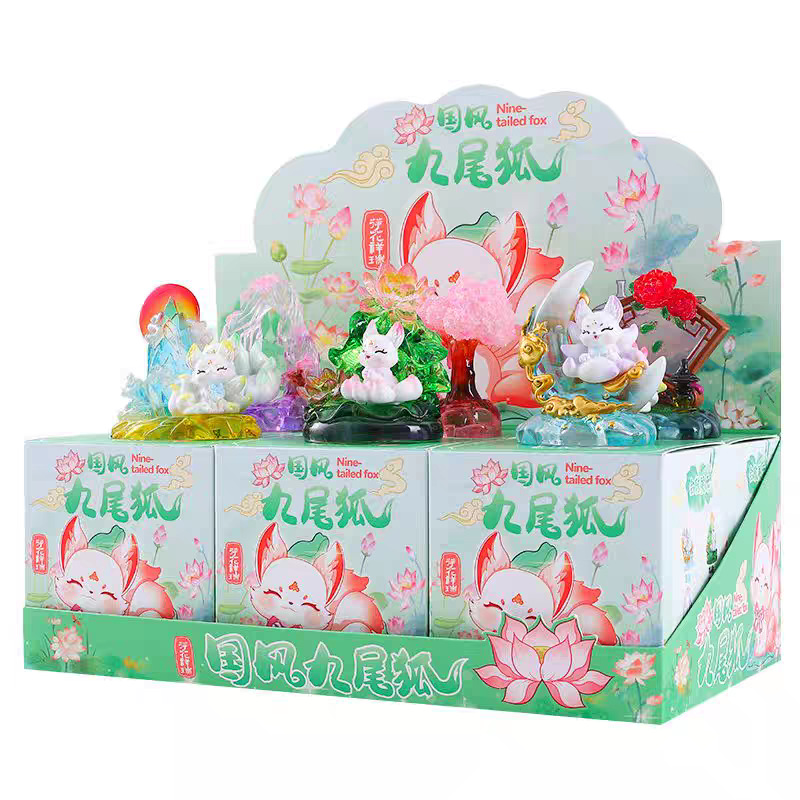 新款九尾狐山海灵狐潮玩盲盒手办网红公仔桌面装饰摆件礼物批发详情9