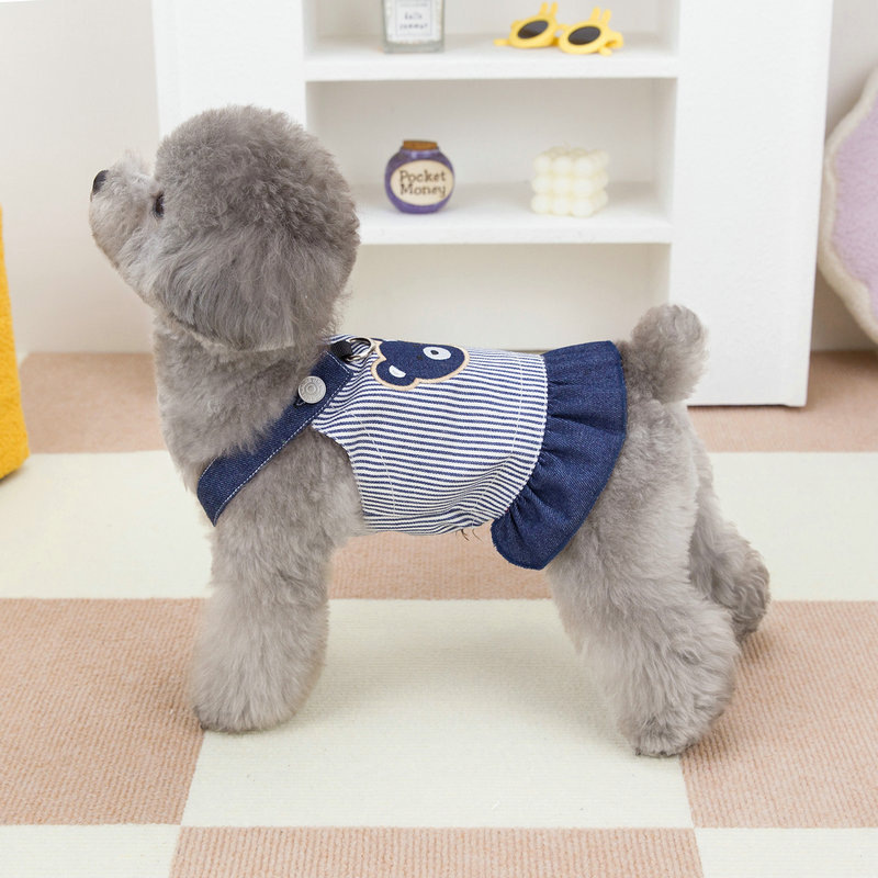 Thick blue overalls for pet cats, winter clothing for pets and dogs, warm and cute cat clothes pic 9