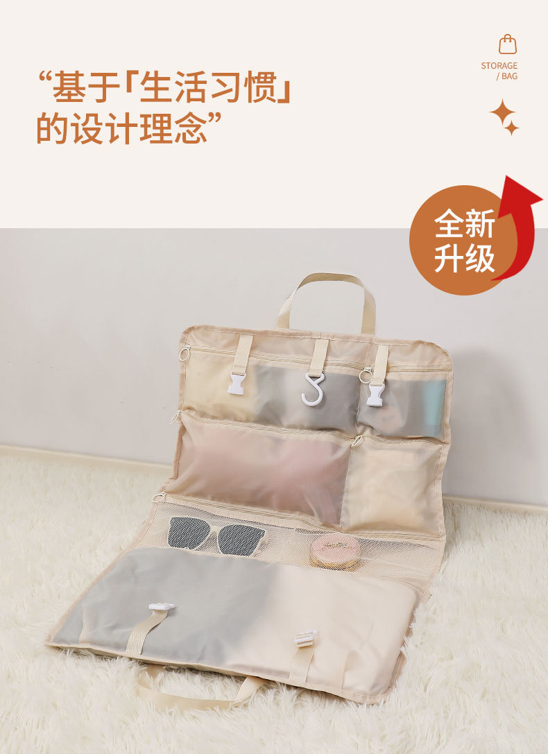 Lazy seven-in-one travel storage bag, luggage storage and organization bag, clothes hanging bag, underwear storage and sorting bag pic 4