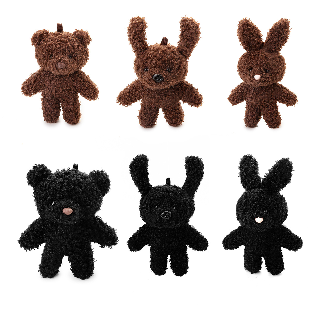 新款卡通可爱卷毛泰迪熊公仔挂件 创意钥匙扣包包挂件 饰品衣服鞋子配饰详情3